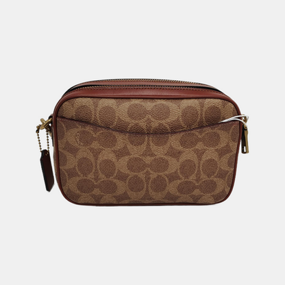 COACH WILLOW 20 Brown Leather Vintage Shoulder and Crossbody Bag Golden hardware Removable shoulder strap-(SKU)-943456010