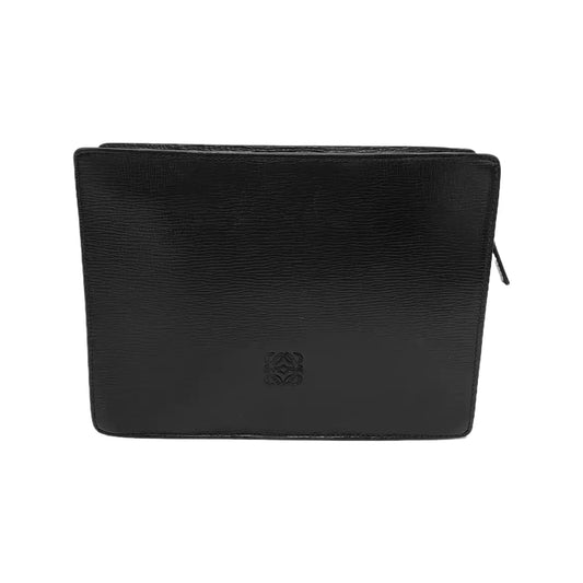 LOEWE Black Cowhide Clutch Golden hardware-(SKU)-943656028