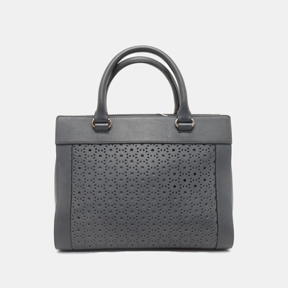 Kate Spade Tote bag Dark blue leather cutout single shoulder bag Golden hardware Removable shoulder strap-(SKU)-936488980