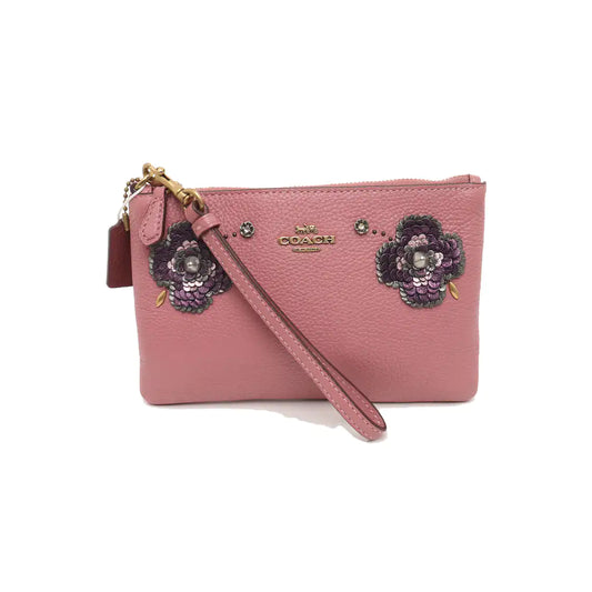 COACH Pink Leather Studs Carriage Handbag Golden hardware-(SKU)-937917474