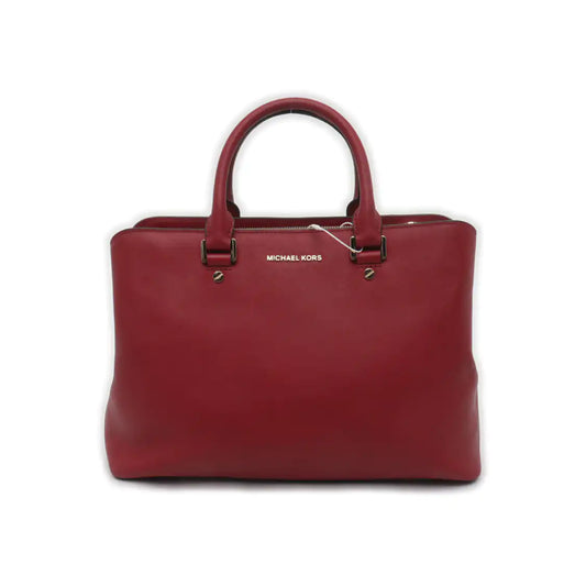 MICHAEL KORS Tote bag Burgundy Cowhide Embossed Shoulder Bag Handbag Crossbody Golden hardware Removable shoulder strap-(SKU)-932557610