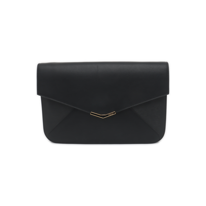 FENDI 2 Jours Black Cowhide Clutch Golden hardware-(SKU)-938664710