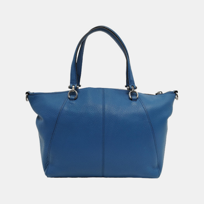 COACH ELISE Blue cowhide crossbody, handbag, shoulder bag Golden hardware Removable shoulder strap-(SKU)-941220883