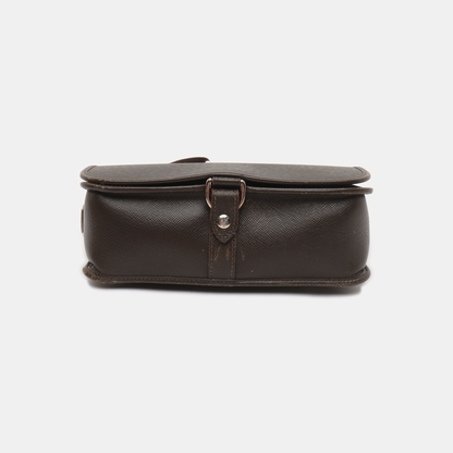 LOUIS VUITTON ANDREI Dark brown cowhide postman bag crossbody bag, shoulder bag Silver Hardware-(SKU)-930085105