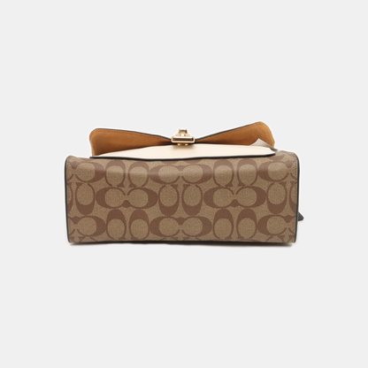 COACH Multicolor Coated Canvas La Vieille Russie Single Shoulder Bag Crossbody Bag Golden hardware-(SKU)-937763825