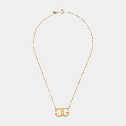 GIVENCHY G Cube 金色合金LOGO项链 Length38cm-(SKU)-942285428