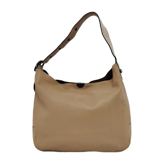 COACH Khaki cowhide single shoulder bag Black hardware-(SKU)-943933667
