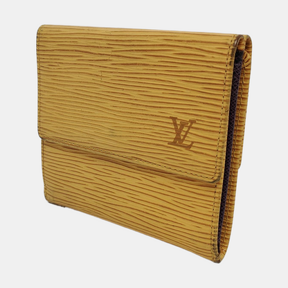 LOUIS VUITTON ELISE 黄色EPI牛皮水波纹钱包 Golden hardware-(SKU)-943615980