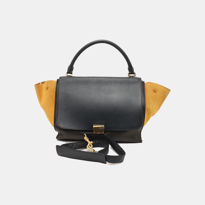 CELINE TRAPEZE Medium size Multicolor Cowhide Hammock Bag Single Shoulder Bag Handbag Golden hardware Removable shoulder strap-(SKU)-938678386