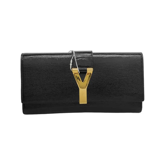 YSL CHYC Y LIGNE Black Cowhide Clutch Golden hardware-(SKU)-942572095