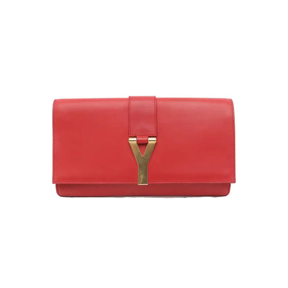 YSL CHYC Y LIGNE Red Cowhide Handbag Golden hardware-(SKU)-935154506