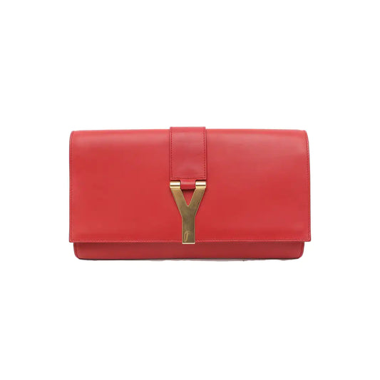 YSL CHYC Y LIGNE Red Cowhide Handbag Golden hardware-(SKU)-935154506