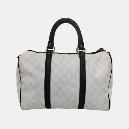GUCCI Joy White Coated Canvas Monogram Handbag Golden hardware-(SKU)-942429656