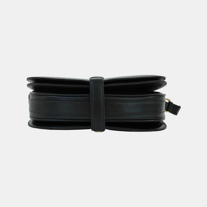 CELINE Black Leather Patchwork Single Shoulder Bag Golden hardware-(SKU)-941503752