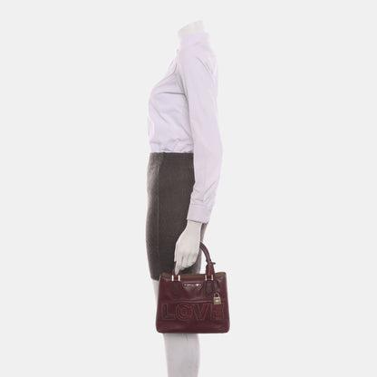 MICHAEL KORS Mercer Burgundy Cowhide Studs Handbag Single Shoulder Bag Crossbody Bag Golden hardware-(SKU)-14232692