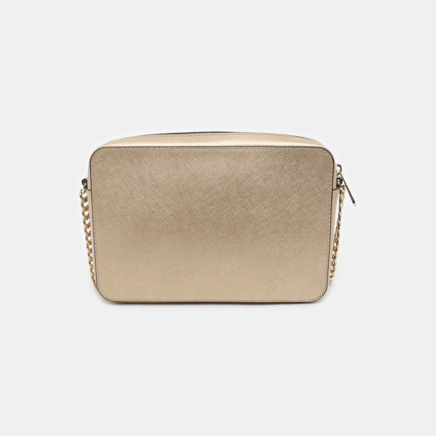 MICHAEL KORS Camera Bag Medium size Champagne Leather Embossed Crossbody Bag Single Shoulder Bag Golden hardware-(SKU)-937395543