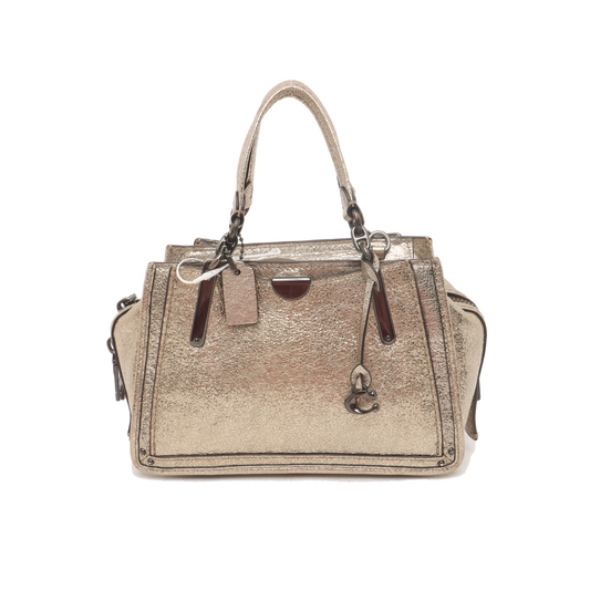 COACH DREAMER Champagne Cowhide Single Shoulder Handbag Crossbody Golden hardware Removable shoulder strap-(SKU)-934000281