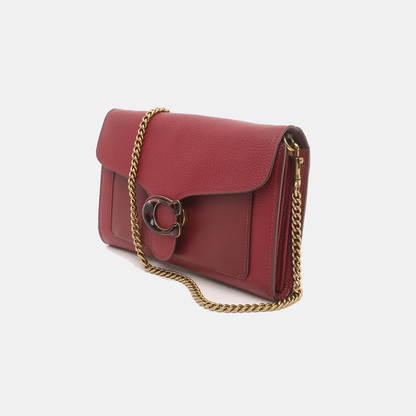 COACH TABBY Red Cowhide Crossbody Single Shoulder Bag Golden hardware Removable shoulder strap-(SKU)-14389562