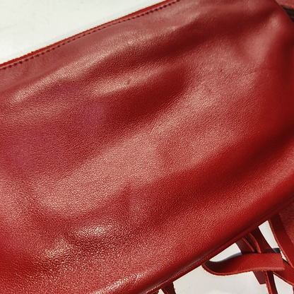 Miu Miu Avenue Red Cowhide Fringe Clutch Golden hardware-(SKU)-954296949