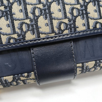 DIOR 30 Montaigne Blue Canvas Monogram Embossed Montaigne Bag Shoulder Bag with Detachable Strap-(SKU)-970899095