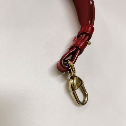 DIOR Lady Dior Small Red Lambskin Quilted Cannage Diagonal Shoulder Bag with Detachable Strap-(SKU)-965676680