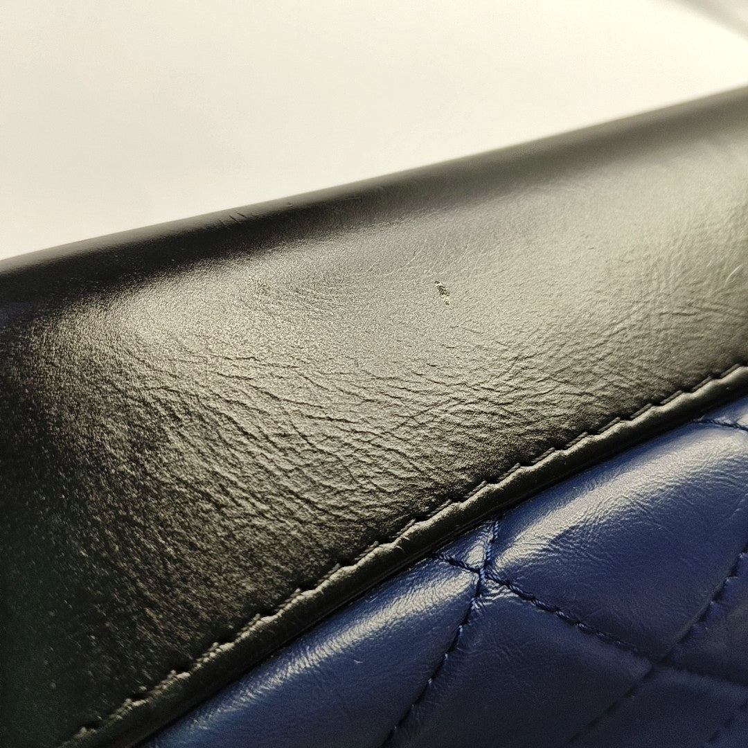 CHANEL GABRIELLE Small Dark Blue Calfskin Quilted Bag Backpack with Mixed Hardware 26 Compartments-(SKU)-968115446