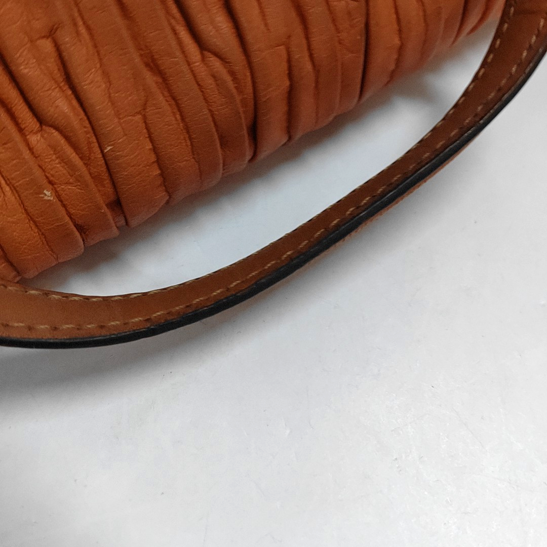 COACH Orange Leather Crossbody Handbag Single Shoulder Bag Golden hardware Removable shoulder strap-(SKU)-929655497