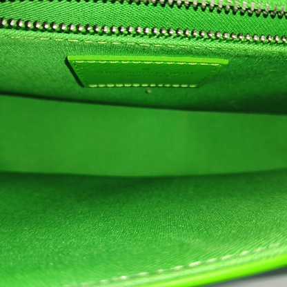 LOUIS VUITTON MONCEAU Green Calfskin Shoulder Bag Tote Crossbody Bag Silver Hardware Removable Strap-(SKU)-963901028