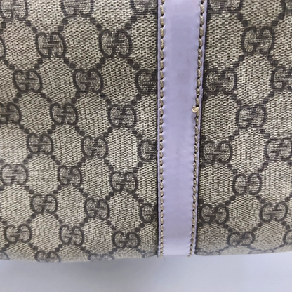 GUCCI BostonBrown Coated Canvas Embossed Handbag-(SKU)-946323823