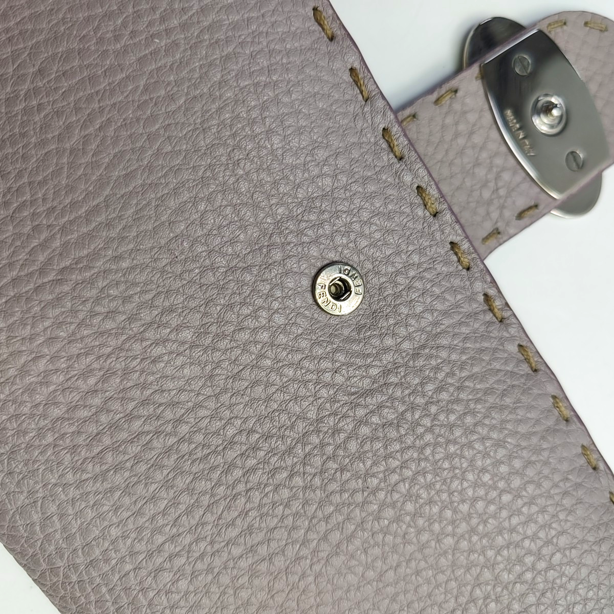 FENDI Light Purple Cowhide Wallet Silver Hardware-(SKU)-946207495