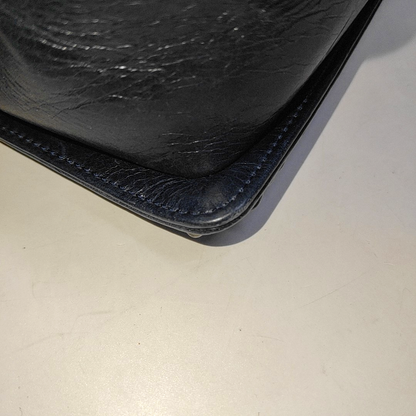 CHANEL BOY CHANEL Large Dark Blue Calfskin Quilted Shoulder Bag Backpack with Detachable Strap Rhodium Hardware 21 Compartments-(SKU)-931094440