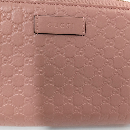 GUCCI Signature裸粉色牛皮老花,压纹钱包-(SKU)-955117130