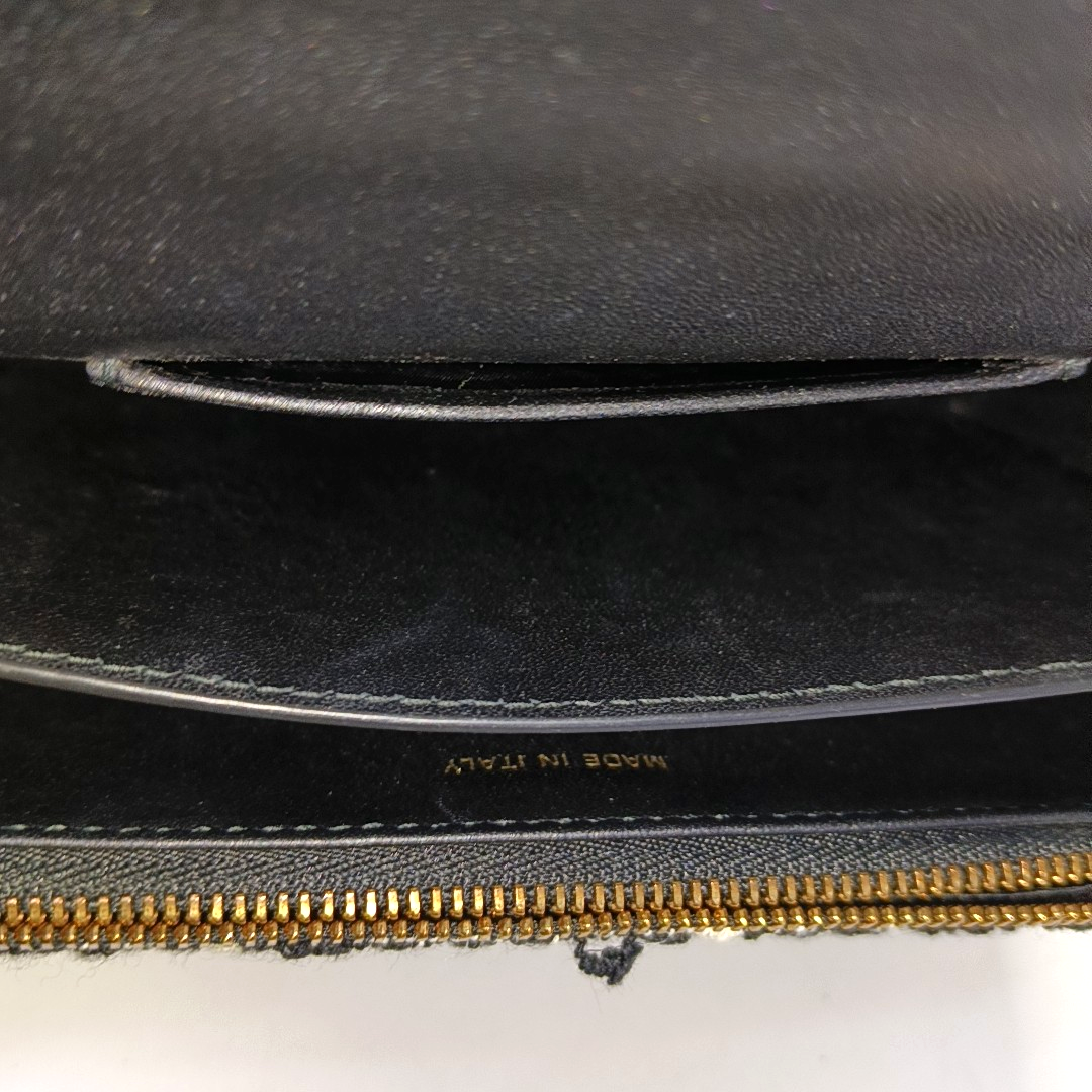 DIOR 30 Montaigne Black Fabric Montaigne Bag Shoulder Bag Crossbody Bag Handbag Golden Hardware Removable Strap-(SKU)-958282037