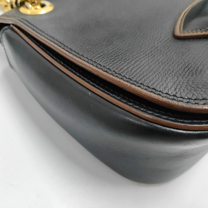 Miu Miu Dahlia Black Cowhide Single Shoulder Bag Crossbody Bag Golden hardware-(SKU)-956647295