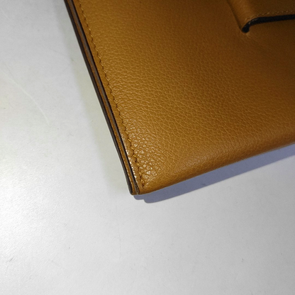 HERMÈS Passant Sesame Brown Evercolor Leather Crossbody Shoulder Bag Handbag Clutch Silver Hardware Z Stamp Removable Strap-(SKU)-928383269