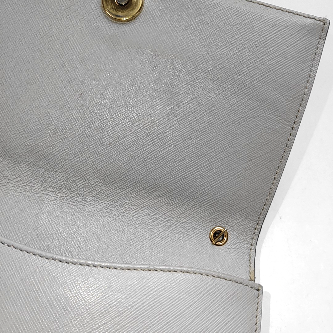 FERRAGAMO Ginny Grey Leather Crossbody Single Shoulder Bag Golden hardware-(SKU)-944502659