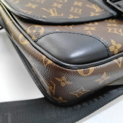 LOUIS VUITTON ARCHY Medium Brown Coated Canvas Monogram Crossbody Bag Single Shoulder Bag Black Hardware-(SKU)-968049345