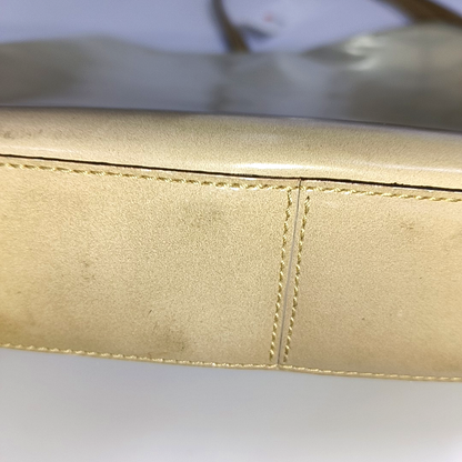 PRADA Beige Leather Single Shoulder Bag Silver Hardware-(SKU)-932498000