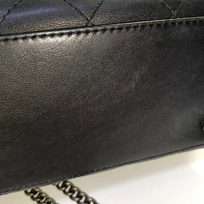 CHANEL LUXURY TOP Small Black Calfskin Quilted Shoulder Bag Tote Crossbody Bag Ruthenium Hardware 22K Clasp-(SKU)-965599174