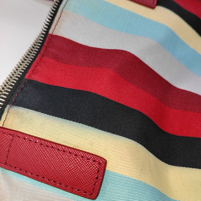 PRADA Tote bag Multicolor Fabric Single Shoulder Bag Handbag Crossbody Bag Silver Hardware Removable shoulder strap-(SKU)-938722685