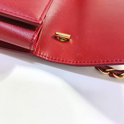 FERRAGAMO Ginny Red Cowhide Crossbody Single Shoulder Bag Golden hardware-(SKU)-941055982