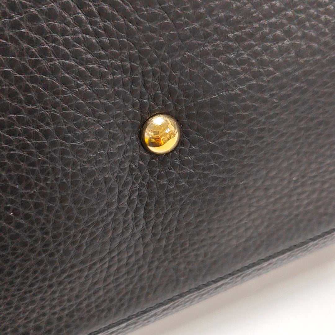 GUCCI Bamboo 1947 Black Cowhide Bamboo Bag - Handbag, Shoulder Bag, Crossbody Bag Golden Hardware-(SKU)-972998031