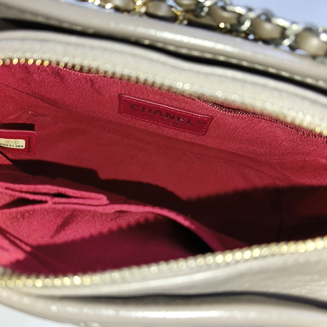 CHANEL GABRIELLE Small Brown Calfskin Quilted Grained Crossbody Bag Shoulder Bag Gold Silver Rhodium Hardware 26 Clasp Removable Strap-(SKU)-953980121