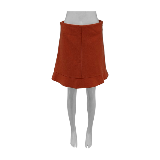 Chloé Scode Winter Orange Wool Women's Short Skirt-(SKU)-935547508