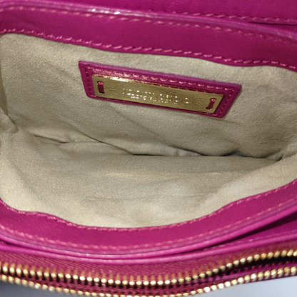 JIMMY CHOO Fuchsia Leather Snake Pattern Crossbody Bag, Shoulder Bag Golden hardware-(SKU)-939200557