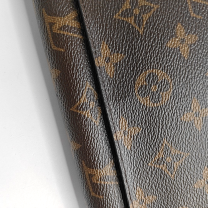 LOUIS VUITTON JEANNE Brown coated canvas vintage wallet Golden hardware Sub-bag-(SKU)-949079769