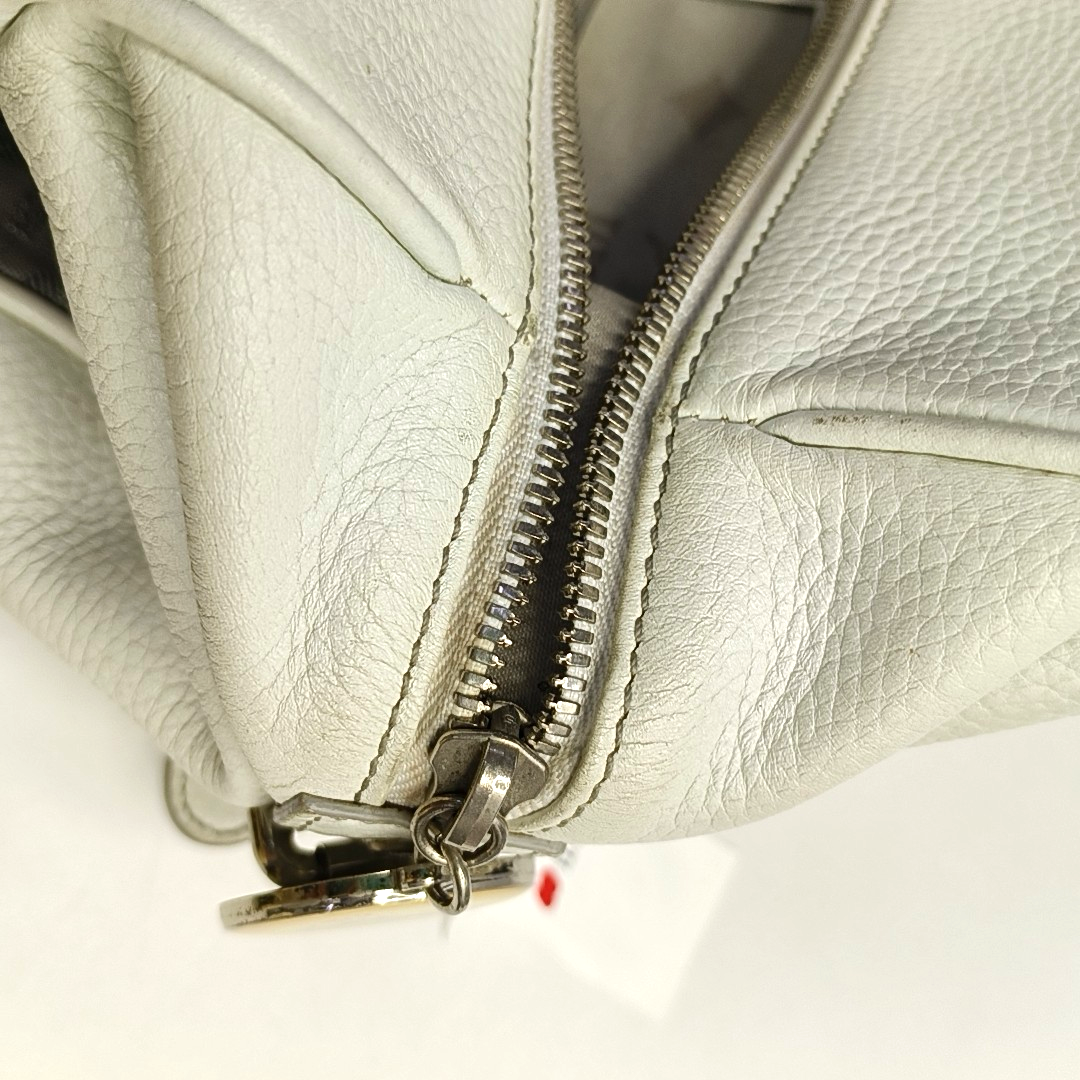 MCM Gray Fabric Jacquard Single Shoulder Bag Silver Hardware-(SKU)-943696572