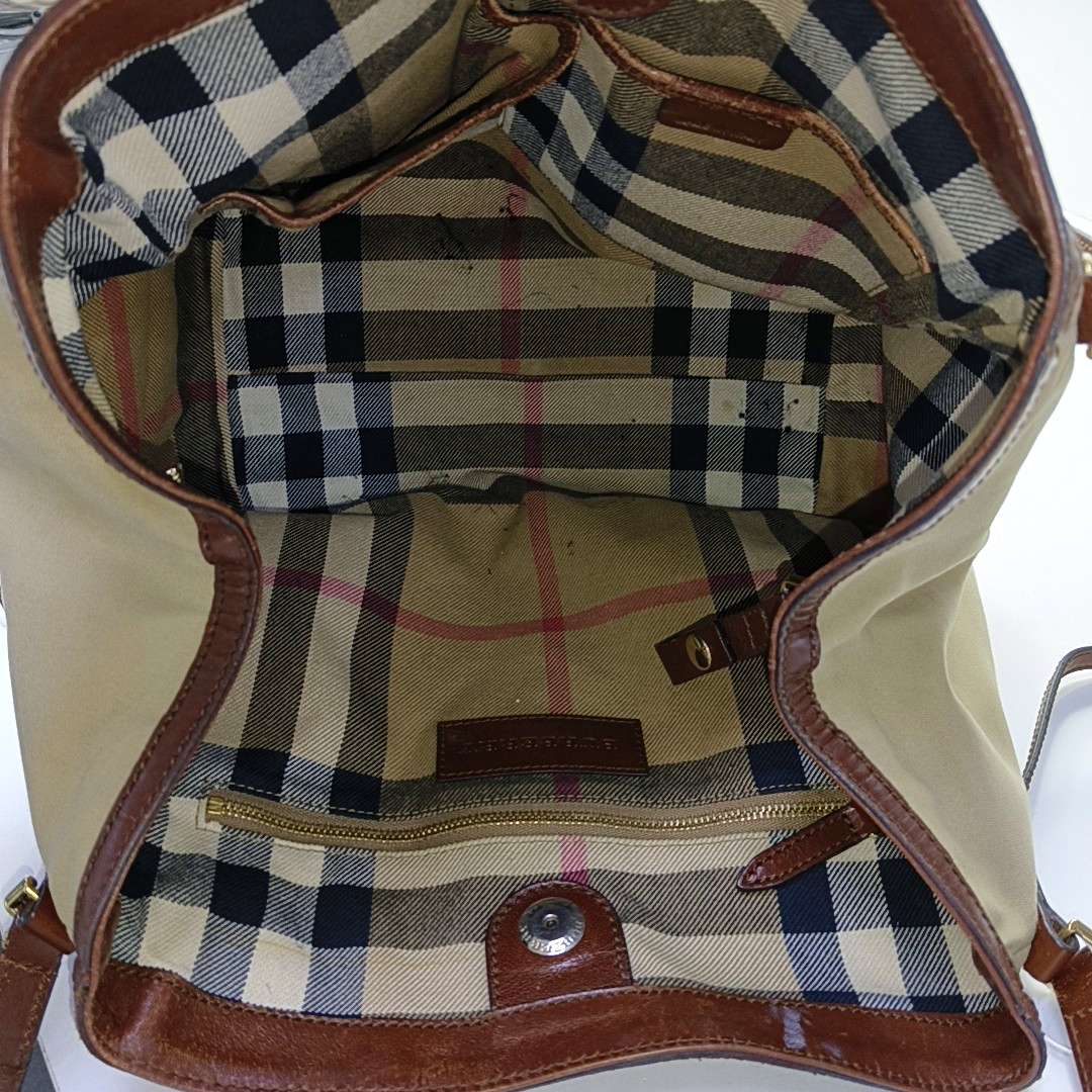 BURBERRY CanterburyMedium Khaki Canvas No Shoulder Bag-(SKU)-936730743