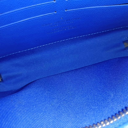 LOUIS VUITTON WALLET TRUNK Blue Coated Canvas Monogram Printed Sling Bag Handbag Single Shoulder Bag Silver Hardware Removable Strap-(SKU)-956381816