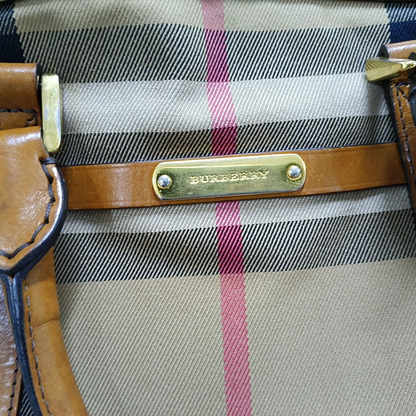 BURBERRY Sartorial Orchard Brown Canvas Handbag Crossbody Bag Single Shoulder Bag Golden hardware-(SKU)-958155782